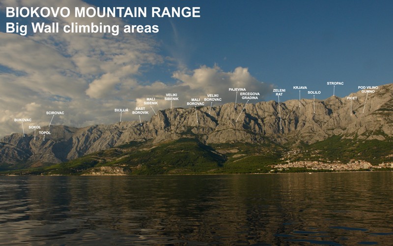 Locations with multi-pitch routes are all over the place